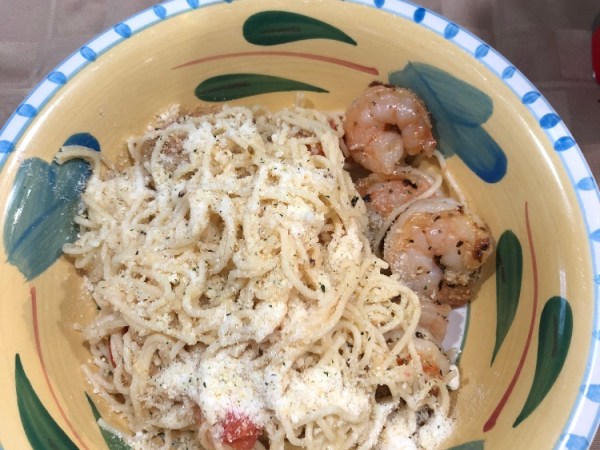 Bruschetta Shrimp Pasta